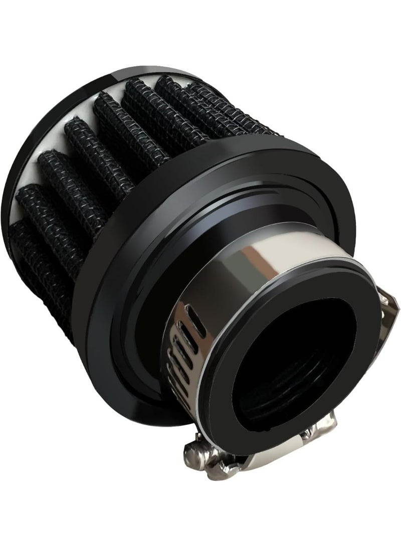 KASTWAVE Universal Car Air Intake Filter, 1" 25mm Crankcase Breather with Adjustable Clamp, Cold Air Breather Vent Cleaner Accessory for Cars & Motorcycles, Turbo Intake Filter - Image 2